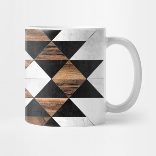 Urban Tribal Pattern No.9 - Aztec - Concrete and Wood by ZoltanRatko